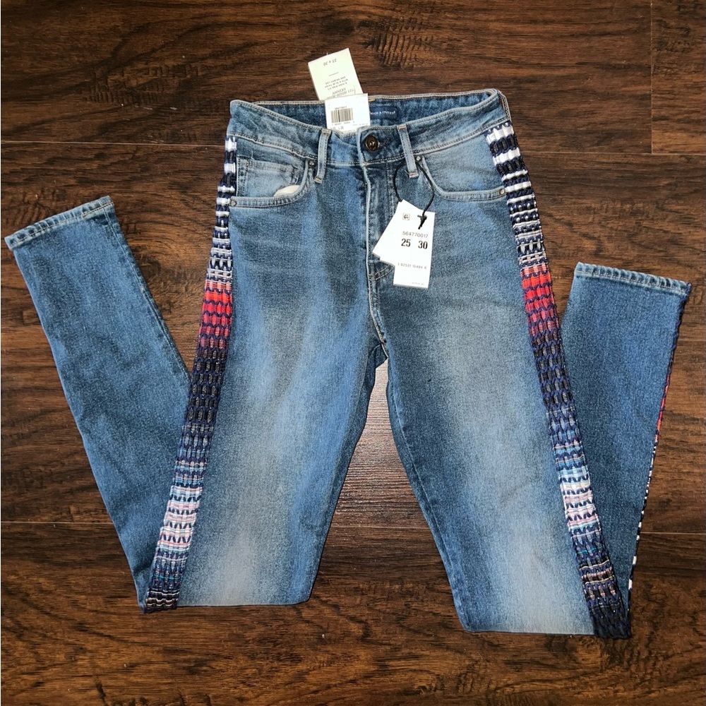 NWT Levi’s Anthropologie French Handloom High Rise Skinny Jeans 25 X 30